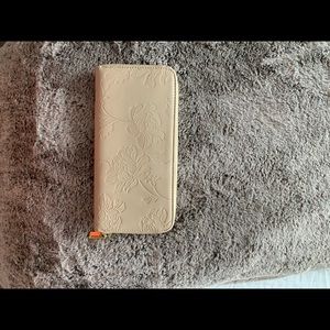 Floral embossed wallet